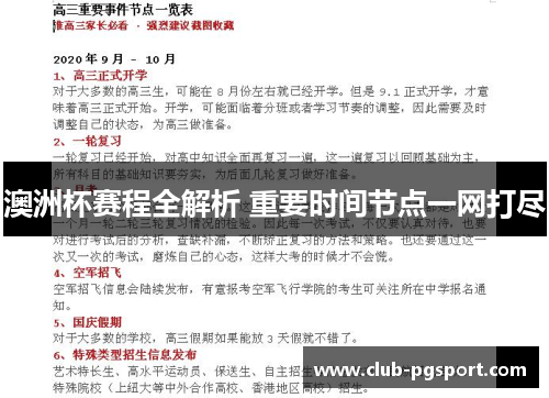 澳洲杯赛程全解析 重要时间节点一网打尽 澳洲杯赛程全解析 重要时间节点一网打尽